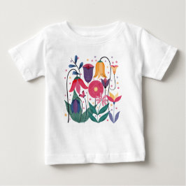 Whimsistische Blume Baby T-shirt