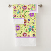 Whimsistische Blume Badhandtuch Set (Insitu)