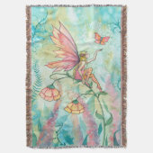 Whimsistische Blume Fairy Fantasy Art Decke (Vorderseite Vertikal)