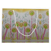 Whimsistische Blume Geschenktasche Große Geschenktüte (Rückseite)