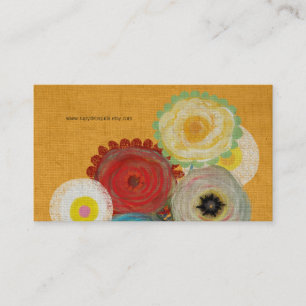 Whimsistische Blume Handmade Art Business Cards Visitenkarte