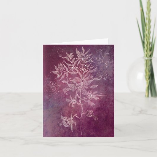 whimsistische Blume Karte (Vorderseite)