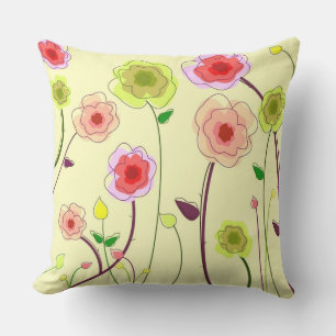 Whimsistische Blume Kissen Für Draußen