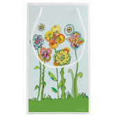 Whimsistische Blume Kleine Geschenktüte (Rückseite)