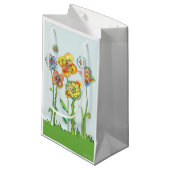 Whimsistische Blume Kleine Geschenktüte (Vorderseite Schrägansicht)