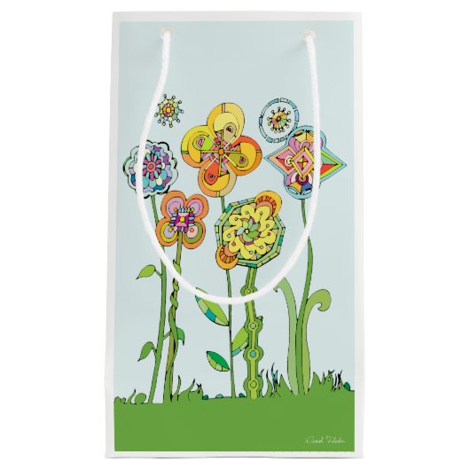 Whimsistische Blume Kleine Geschenktüte (Vorderseite)