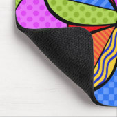 Whimsistische Blume Kubismus Mouse Pad Mousepad (Ecke)