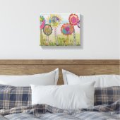Whimsistische Blume Leinwanddruck (Insitu (Schlafzimmer))