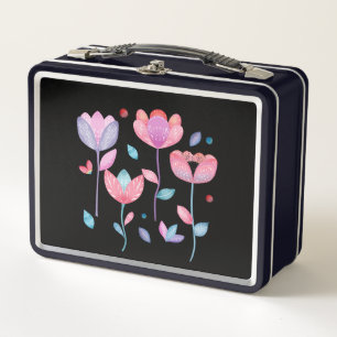 Whimsistische Blume Metall Brotdose