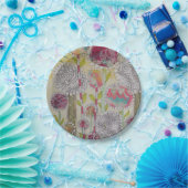 Whimsistische Blume Pappteller (Party)
