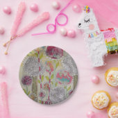 Whimsistische Blume Pappteller (Party)