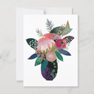 Whimsistische Blume Postkarte