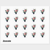 Whimsistische Blume Runder Aufkleber (Blatt)