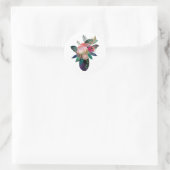 Whimsistische Blume Runder Aufkleber (Tasche)