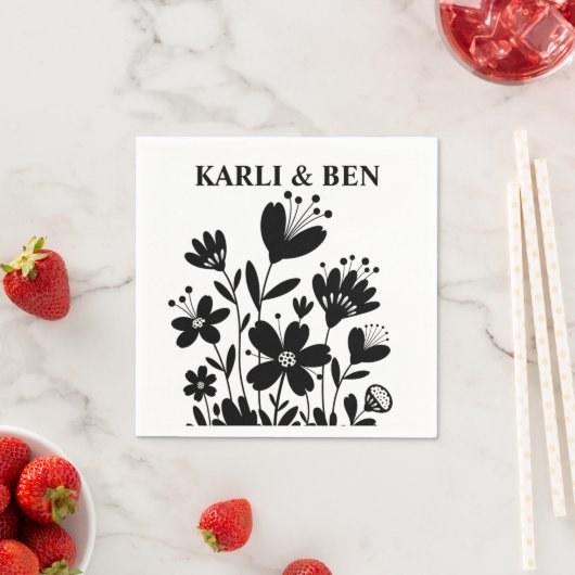 Whimsistische Blume Serviette (Beispiel)