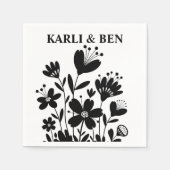 Whimsistische Blume Serviette (Vorderseite)