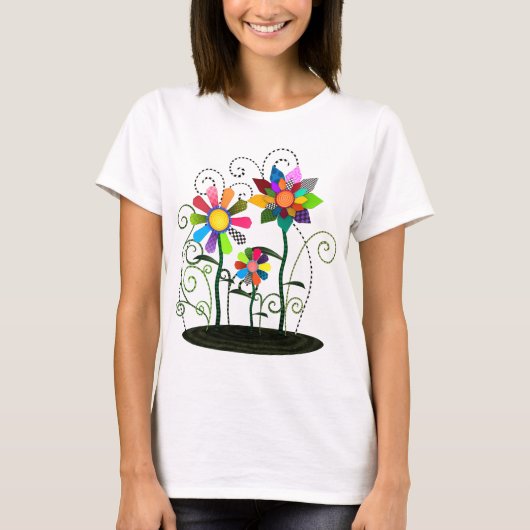 Whimsistische Blume T-Shirt (Vorderseite)