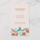 Whimsistische Blume Visitenkarte (Rückseite)