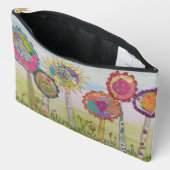 Whimsistische Blume Zubehörtasche (Offen)