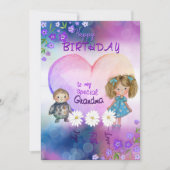 Whimsistische Geburtstagskarte für besondere Oma Feiertagskarte (Vorderseite)