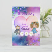 Whimsistische Geburtstagskarte für besondere Oma Feiertagskarte (Stehend Vorderseite)