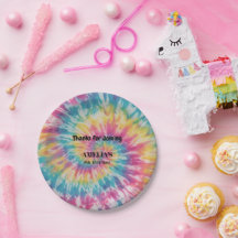 Whimsistische Gefärbte Krawatte Wasserfarbe Regenb