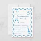 Whimsistische handgeschriebene Einladung der Gespr (Vorderseite)