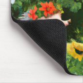 Whimsistische Igel in einem englischen Garten Mousepad (Ecke)