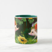 Whimsistische Igel in einem englischen Garten Tasse (Zentrum)