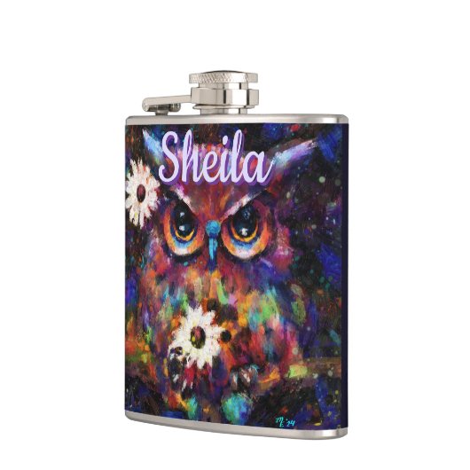 Whimsistische Impressionistische Bläschen Personal Flachmann (Links)