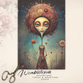 Whimsistische künstlerische kosmische Blumenfantas Seidenpapier