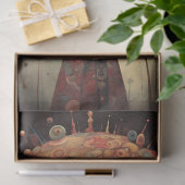 Whimsistische künstlerische kosmische Blumenfantas Seidenpapier (Geschenk)