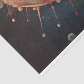 Whimsistische künstlerische kosmische Blumenfantas Seidenpapier (Ausschnitt)