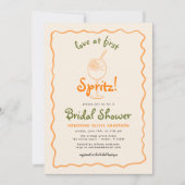 Whimsistische Liebe beim ersten Spritz-Funky-Braut Einladung (Vorderseite)