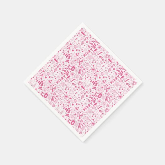 Whimsistische Liebe Serviette (Ecke)