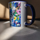 Whimsistische moderne Blumenkunst Kaffeetasse