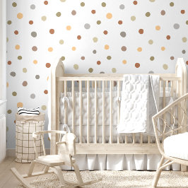 Whimsistische moderne Kinder Pastel Polka Dot Must Tapete
