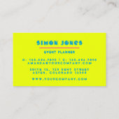 Whimsistische moderne Typografie-Visitenkarte Visitenkarte (Rückseite)