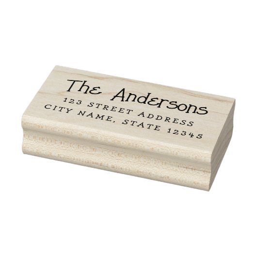 Whimsistische niedliche Typografie Rücksendeadress Gummistempel (Stempel)