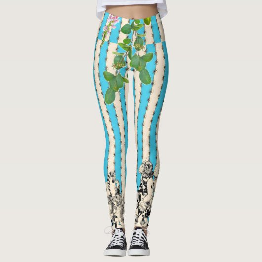 Whimsistische Parade Leggings Vintag Fantasy (Vorderseite)
