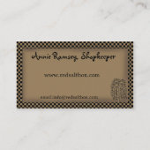 Whimsistische primitive Red Saltbox Business Card Visitenkarte (Rückseite)