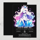 Whimsistische Prinzessin Birthday Einladung (Vorne/Hinten)