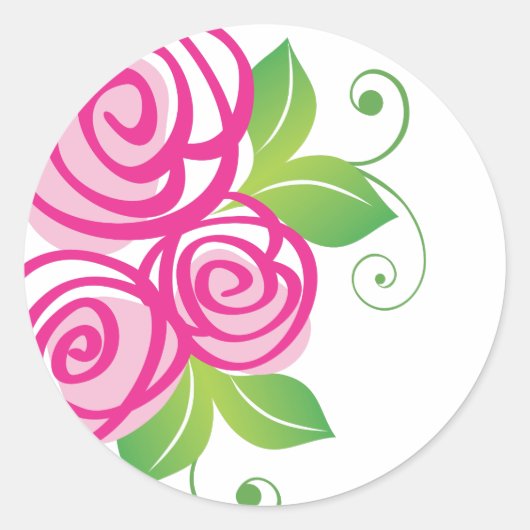 Whimsistische Rose :: Aufkleber (Vorderseite)