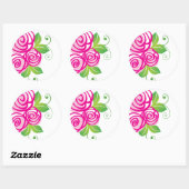 Whimsistische Rose :: Aufkleber (Blatt)