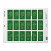 Whimsistische Typografie für Weihnachten und Neuja Adressaufkleber (Vorne)