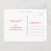 Whimsistische Typografie Holiday Foto Postkarte (Rückseite)