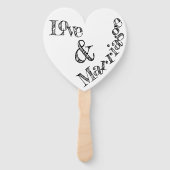 Whimsistische Typografie Liebe & Ehe Personalisier Fächer (Rückseite)