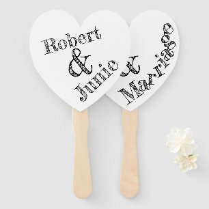 Whimsistische Typografie Liebe & Ehe Personalisier Fächer