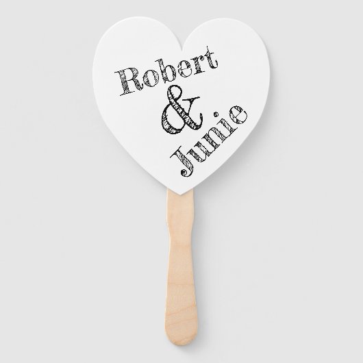 Whimsistische Typografie Liebe & Ehe Personalisier Fächer (Vorderseite)