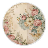 Whimsistische Viktorianische Rose Keramikknauf (Vorderseite)